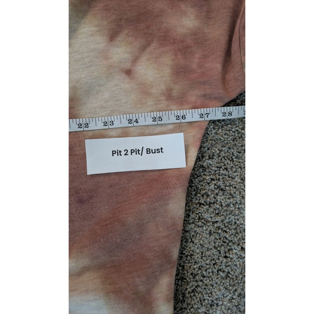 Phil Love Pink SZ M Tie-Dye Drop Shoulder Sweatshirt Comfy Oversized Boho Lounge - Picture 11 of 14